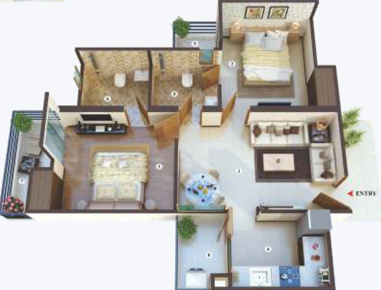 2 BHK Flat in Ajnara Panorama in Yamuna Expressway, Greater Noida - Image 774113