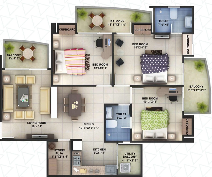 3 BHK Flat in Spacetech Edana in Alpha 1, Greater Noida - Image 711740