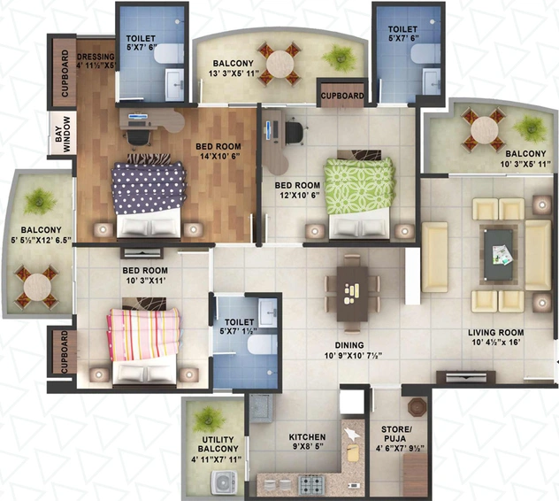 3 BHK Flat in Spacetech Edana in Alpha 1, Greater Noida - Image 711741