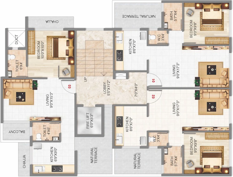 Floor Plan of Sandeep White Square in Ulwe, Navi Mumbai - Image 67362