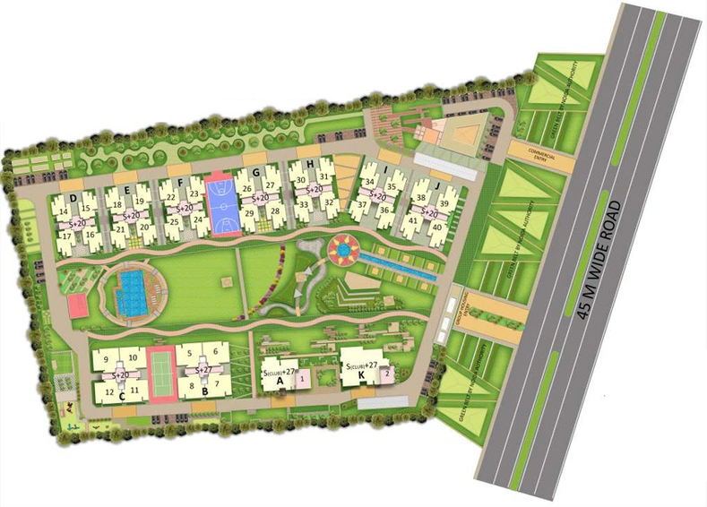 Master Plan of Gaurs Sportswood in Sector 79, Noida - Image 67160