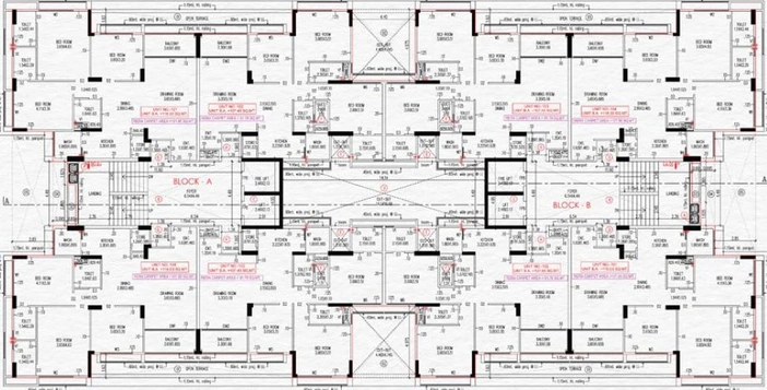 Floor Plan of Adani Embrace in Vaishnodevi Circle, Ahmedabad - Image 68242