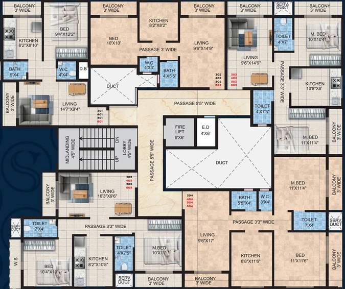 Floor Plan of JMM Satyam Shivam Sundhram in Panvel, Navi Mumbai - Image 67348
