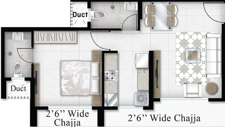 1 BHK Flat in JSM Shiv Ganesh in Panvel, Navi Mumbai - Image 564796