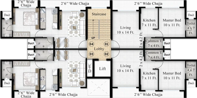 Floor Plan of JSM Shiv Ganesh in Panvel, Navi Mumbai - Image 67193
