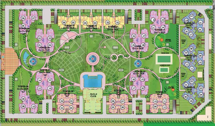 Master Plan of Purvanchal Royal Park in Sector 137, Noida - Image 67203