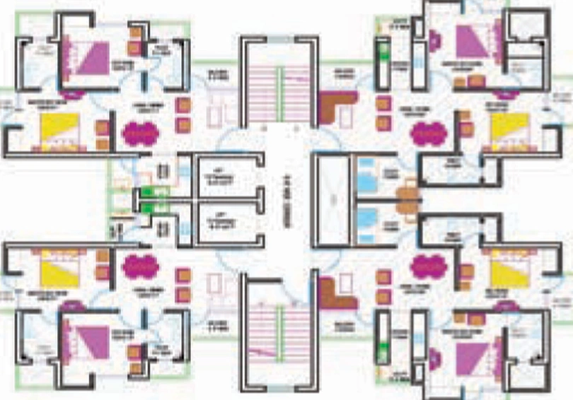 Floor Plan of Nimbus The Hyde Park in Sector 78, Noida - Image 84344