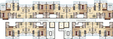 Floor Plan of Ramdev Ritu Heights in Mira Road East, Thane - Image 19825