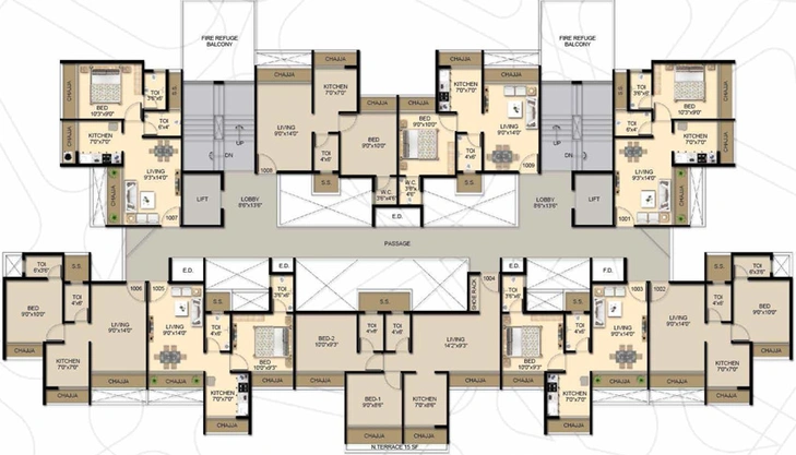 Floor Plan of Shagun White Nest in Ulwe, Navi Mumbai - Image 67231