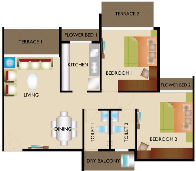 2 BHK Flat in Shagun White Woods in Ulwe, Navi Mumbai - Image 756343