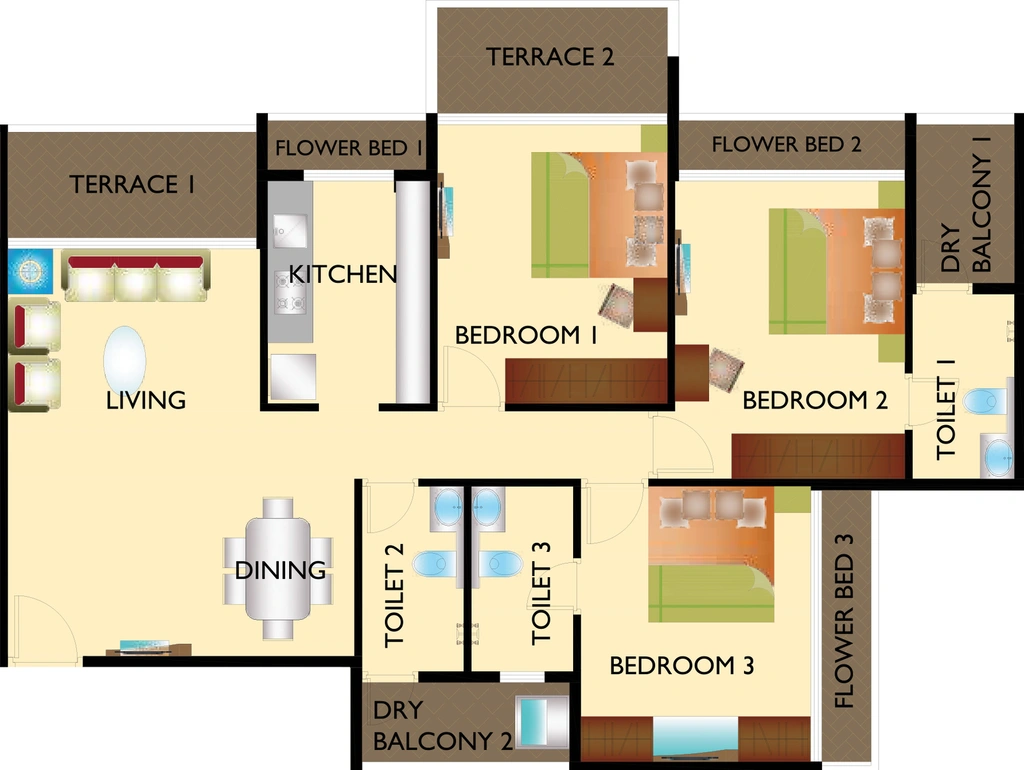3 BHK Flat in Shagun White Woods in Ulwe, Navi Mumbai - Image 756345