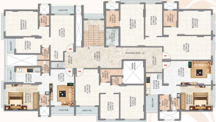 Floor Plan of Devta Sukhkarta Apartment in Ulwe, Navi Mumbai - Image 67260