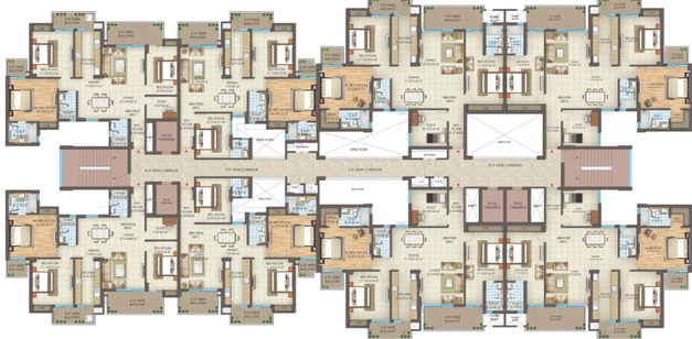Floor Plan of MI Royal Court 1 in Gomti Nagar Extension, Lucknow - Image 67269