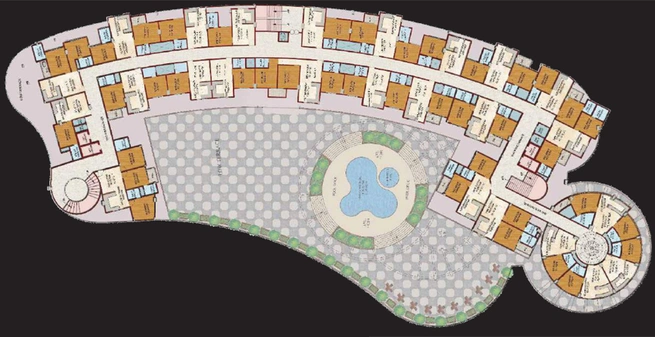 Floor Plan of Ansal Crescent Mall and Heights in Amar Shaheed Path, Lucknow - Image 67276