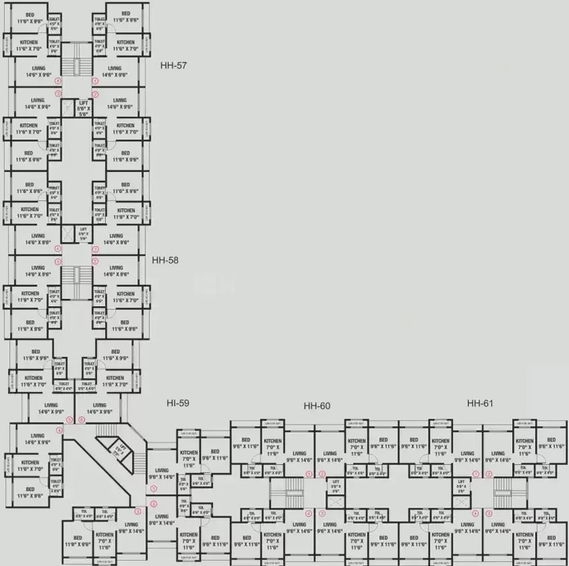 Floor Plan of RNA NG Platinum City in Vasai East, Palghar - Image 16631
