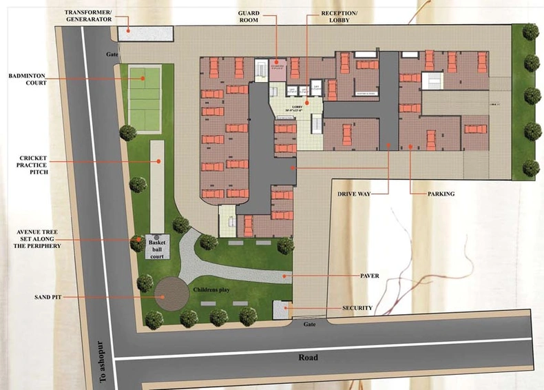 Master Plan of Saakaar Gulmohar Greens in Khagaul Road, Patna - Image 67551