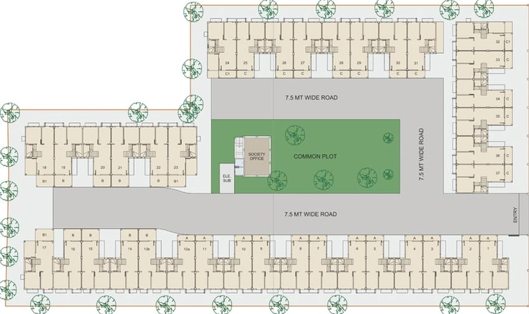 Master Plan of Maple Bunglows 2 in Lambha, Ahmedabad - Image 97060