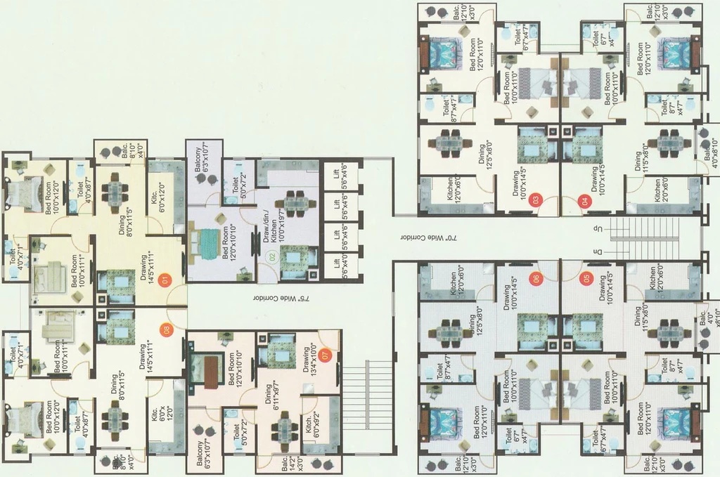 Floor Plan of Ashirwad IOB Galaxy Model Township in Danapur, Patna - Image 67862