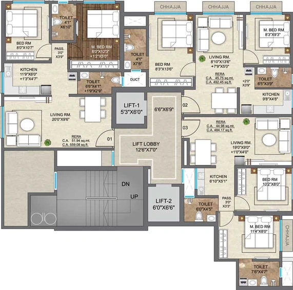 Floor Plan of Rajputana Paradise in Kandivali West, Mumbai - Image 22722