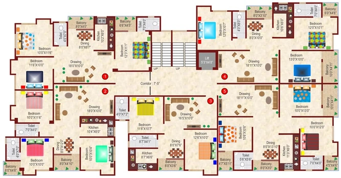 Floor Plan of DDL Alpha Square in Bihta, Patna - Image 67953