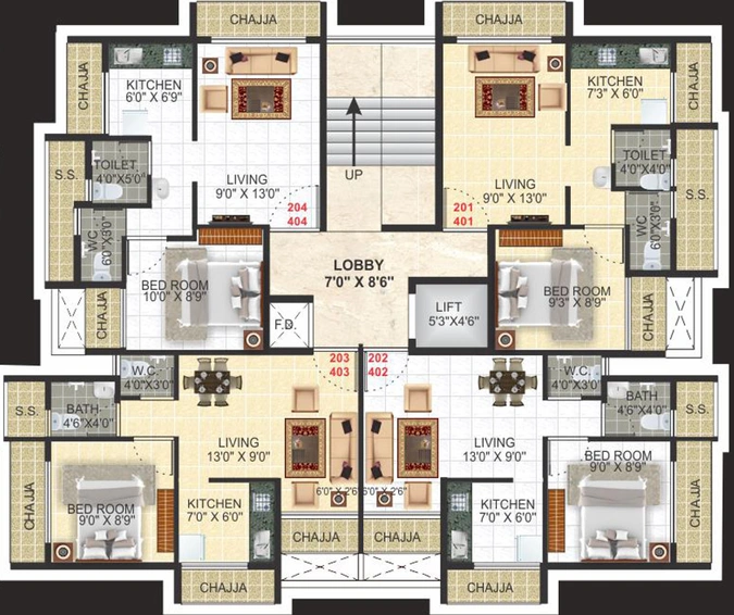Floor Plan of Dynamic Avenue in Ulwe, Navi Mumbai - Image 67927