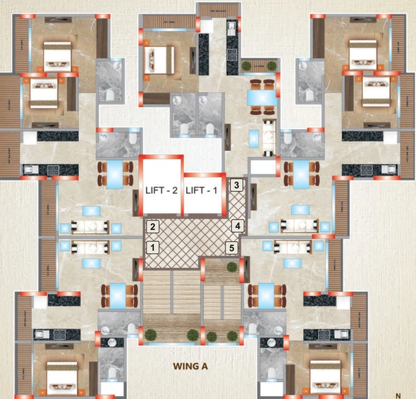 Floor Plan of Shelter Heights in Vasai West, Palghar - Image 16642