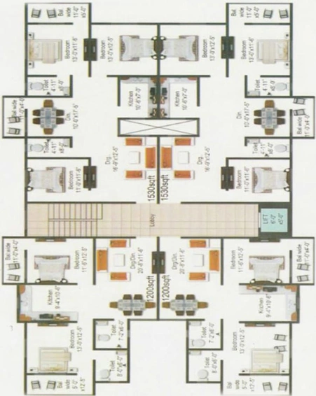 Floor Plan of MS Shanti Exotica in Phulwari Sharif, Patna - Image 67967
