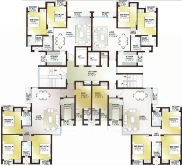 Floor Plan of Rishita Celebrity Greens in Sushant Golf City, Lucknow - Image 68003