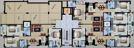 Floor Plan of MV Hajari Enclave in Gola Road, Patna - Image 68036