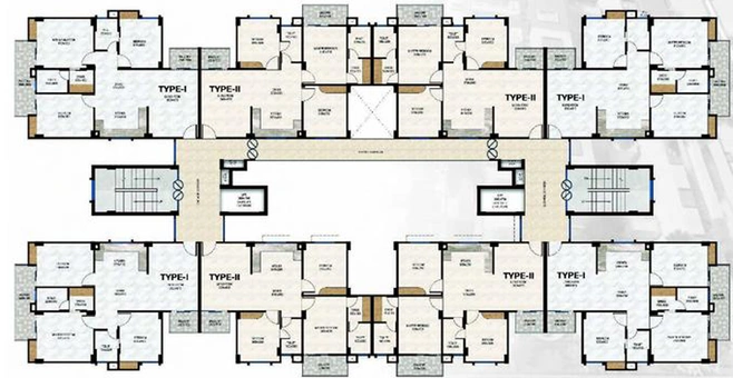 Floor Plan of Seventh The Woods Kohinoor in Gomti Nagar Extension, Lucknow - Image 68114