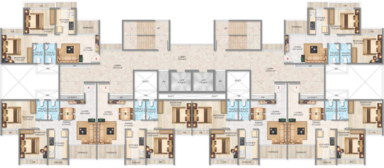 Floor Plan of Arham Satyam Harmony in Kopar Khairane, Navi Mumbai - Image 69838