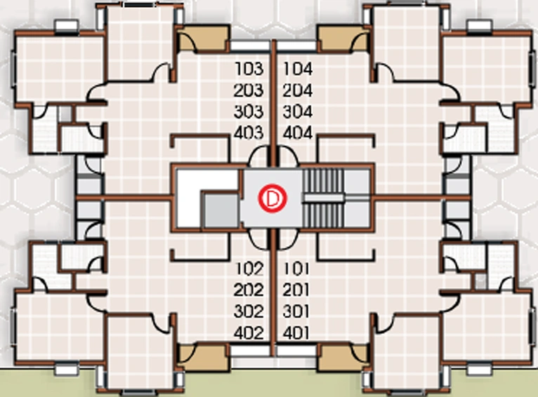 Floor Plan of Amin Prashanti Green in Chhani, Vadodara - Image 68220