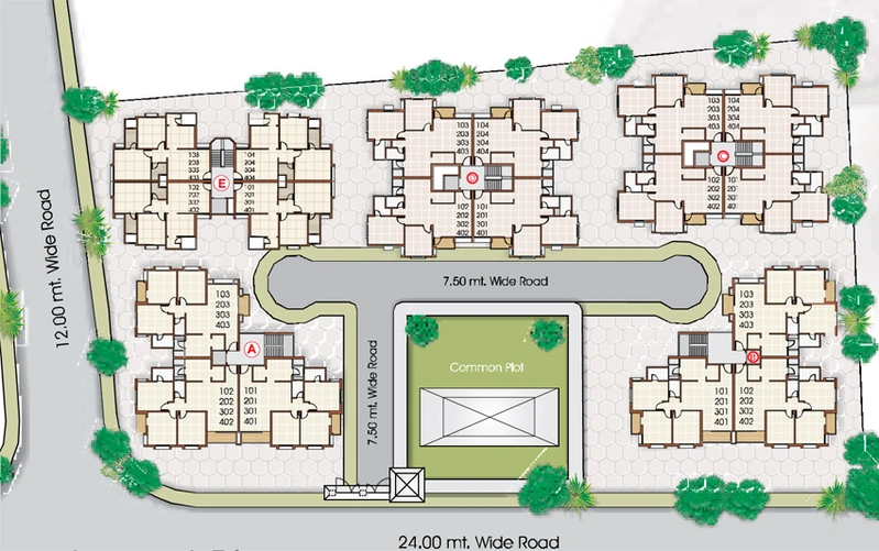 Master Plan of Amin Prashanti Green in Chhani, Vadodara - Image 68221
