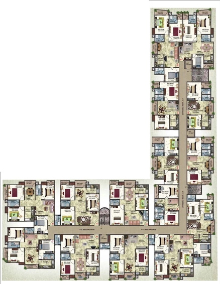 Floor Plan of Aastik Sai Shyam Smart City in Danapur, Patna - Image 68307