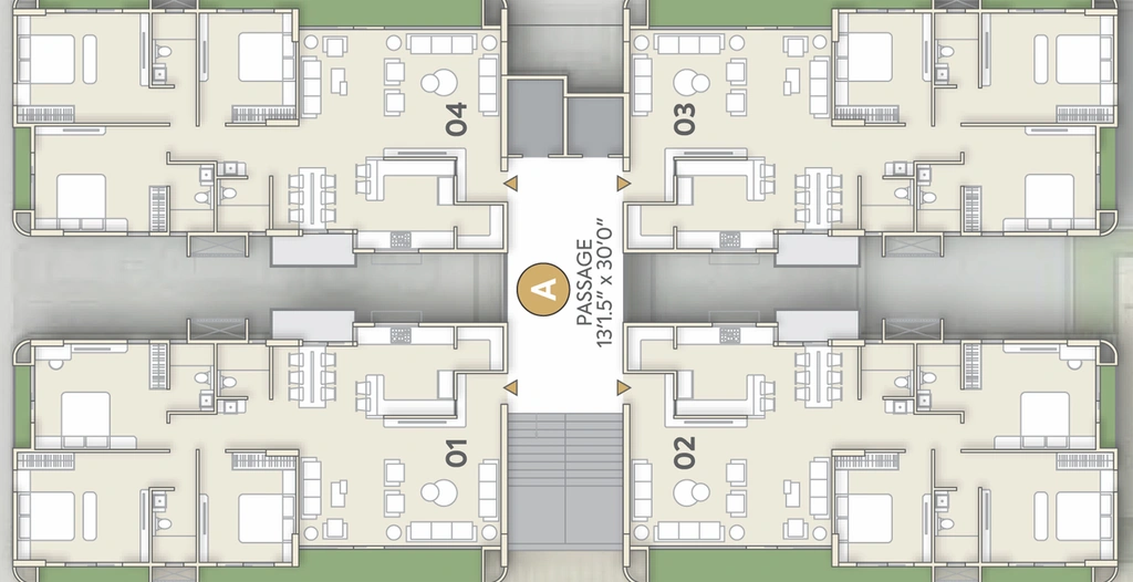 Floor Plan of Narayan Green Vista in Sama Savli Road, Vadodara - Image 69412