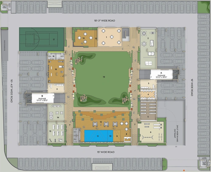 Master Plan of Narayan Green Vista in Sama Savli Road, Vadodara - Image 69413