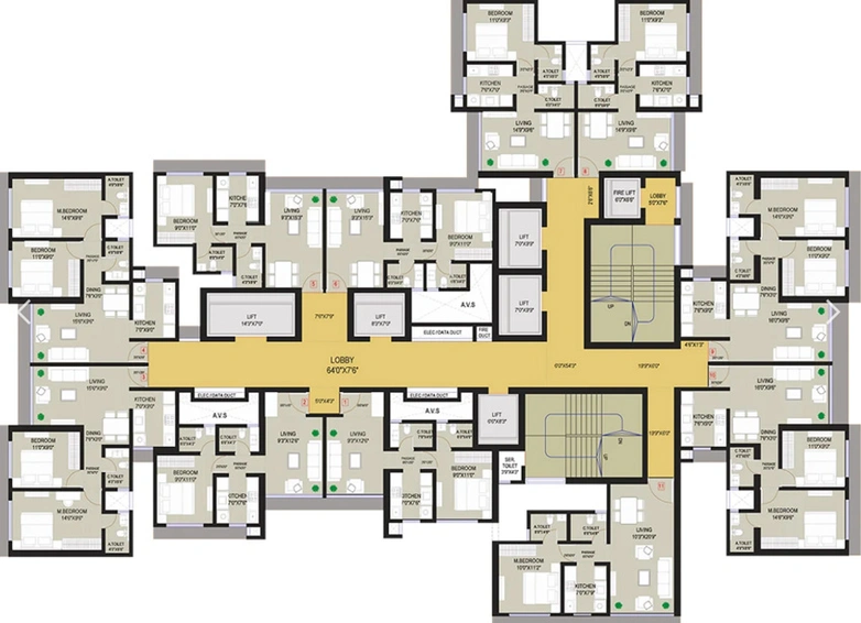Floor Plan of Oyster Celestial Living in Dahisar East, Mumbai - Image 22841