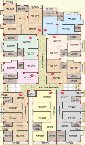 Floor Plan of RR Lal Mansion in Digha Nahar Road, Patna - Image 74520
