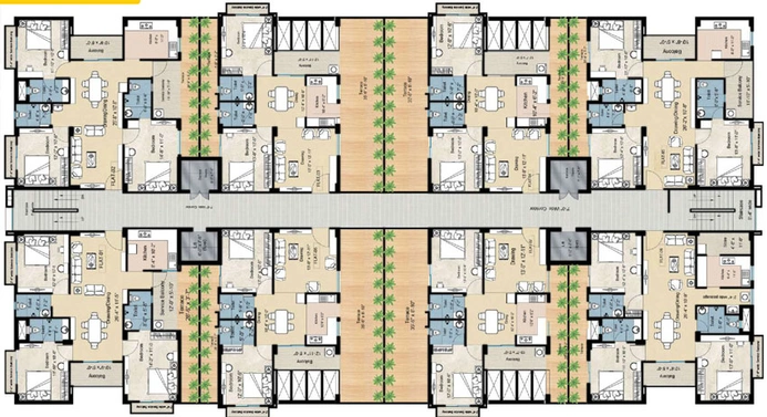 Floor Plan of Sai Mahadev Enclave in Khagaul Road, Patna - Image 74462