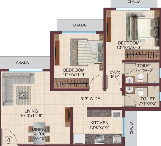 2 BHK Flat in Raj Rudraksha in Dahisar East, Mumbai - Image 445601