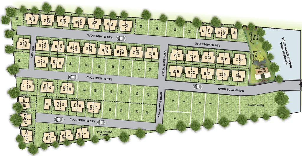 Master Plan of Aditya Barsana Greens in Ajwa Road, Vadodara - Image 102728