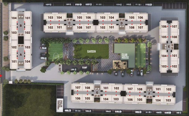 Master Plan of Goyal Aakash Homes in Sarkhej, Ahmedabad - Image 69137