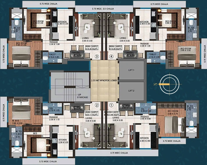 Floor Plan of Aurigae Residency in Kandivali East, Mumbai - Image 22933
