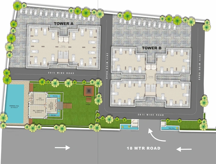Master Plan of Shreeji Maple Leaf Heights in Bhayli Road, Vadodara - Image 69552