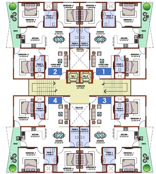 Floor Plan of Ashiana Shakti Tower in Anisabad, Patna - Image 74310
