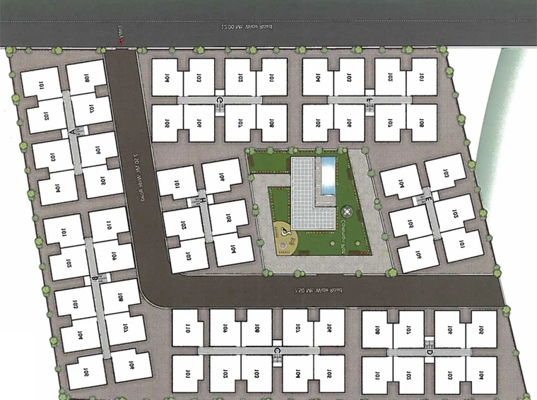 Master Plan of The Rise 1 in Bhayli Road, Vadodara - Image 69538