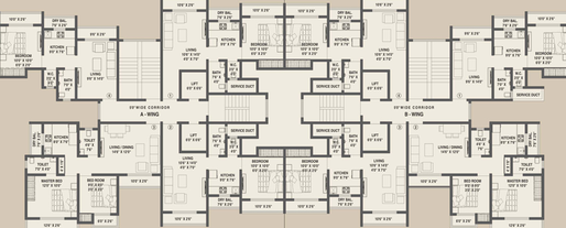 Floor Plan of RNA NG Ocean Pearl in Mira Road East, Thane - Image 19939