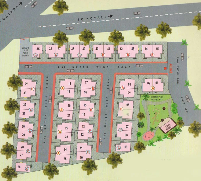 Master Plan of Vrajbhumi Bunglows in Koyali, Vadodara - Image 69566