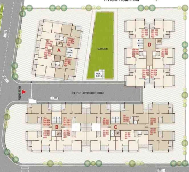 Master Plan of Mahadev Shrinand City 4 in New Maninagar, Ahmedabad - Image 69086
