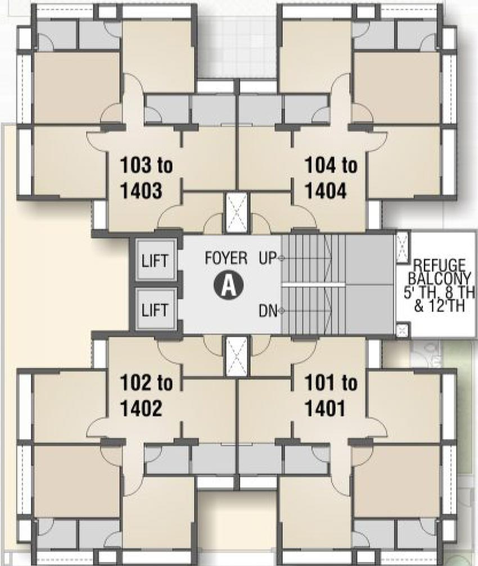 Floor Plan of Aastha Green Valley in New Maninagar, Ahmedabad - Image 69060